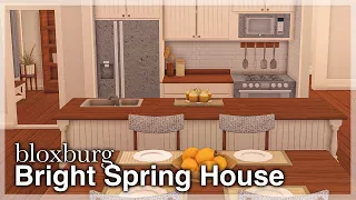 Bloxburg - Bright Spring House Speedbuild (interior + full tour) | no custom colors