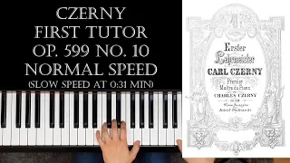 Carl Czerny - First Tutor - Op. 599 No. 10 / Tutorial & Free Sheets (Piano) [Mom with Grand Piano]