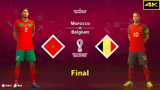 FIFA 23 | MOROCCO vs. BELGIUM | HAKIMI vs. HAZARD | FIFA WORLD CUP FINAL | [4K]