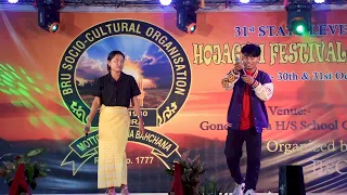 Pinki chakma Reang & khaphuiha  stage life performance || 31st state level Hojagri festival 2023