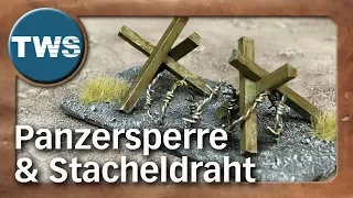 Tutorial: Panzersperre und Stacheldraht / tank trap and barbed wire (Tabletop-Gelände, TWS)