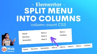 Split Menu into Columns with column-count Free CSS - Elementor WordPress Tutorial