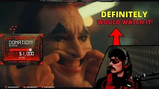 DrDisRespect REACTS To JOKER Teaser Trailer + $1000 Twitch Donation!