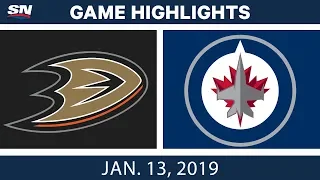 NHL Highlights | Ducks vs. Jets - Jan. 13, 2019