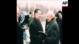 SYND 24 5 77 FILE FILM ON EX-PRESIDENT PODGORNY'S RETURN FROM AFRICA