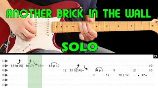 ANOTHER BRICK IN THE WALL - Guitar lesson - Guitar solo (with tabs) - Pink Floyd - fast & slow