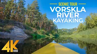 Kayaking on the Vorskla River 4K - Birds Singing - Relaxing Nature Video - NO LOOP