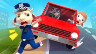 Bad Driver on the Road | Kids Run Away | Cop Try to Stop Panda | Dolly and Friends 3D | Cartoon Kids