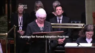 Apology for Forced Adoption Practices, Introduction by the Speaker & address to the House