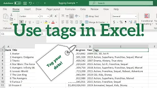 Implement tags in Excel in seconds