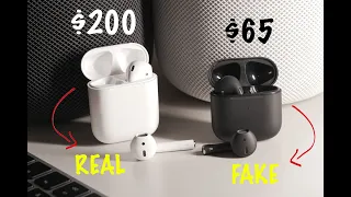 REAL $200 AirPods vs $65 FAKE AirPods | Which Are Better???