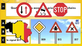 permis de conduire théorique Belgique 2024 ✅ 50 Questions - examen code de la route test 4