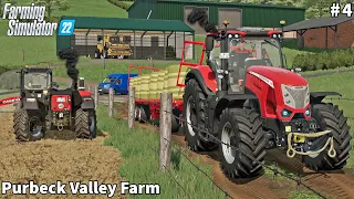 Feeding Animals, Picking up Straw Bales & Ploughing Field │Purbeck Valley│FS 22│Timelapse#4