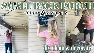 SMALL BACK PORCH MAKEOVER // SUMMER PORCH MAKEOVER 2022