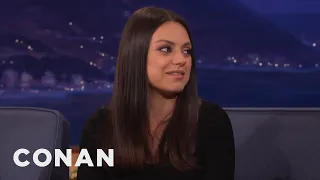 Mila Kunis Doesn’t Tell Ashton Kutcher About Her Love Scenes | CONAN on TBS