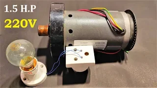 1.5 HP DC Motor to 220V Electric Generator at Low RPM - Amazing Idea DIY