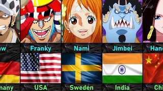 Comparison : nationality of one piece characters