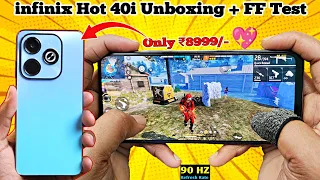 Infinix Hot 40i Unboxing With Free Fire Test | Infinix Hot 40i FF Heating + Battery Drain Test..