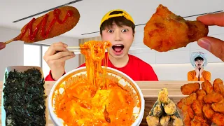 엽떡 로제떡볶이 먹방! SPICY Rose Sauce Tteokbokki MUKBANG 야미베어 Yummybear