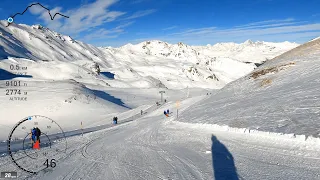 [5K] Skiing Grimentz, Les Couloirs Supérieure Black run, Val d'Anniviers Switzerland GoPro HERO9 GPS