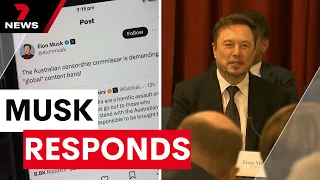 Elon Musk set to fight Australian government over church stabbing content on X | 7 News Australia