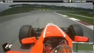 Formula 1 2013 Malaysia - Bianchi onboard lap