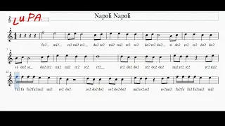 Napoli Napoli Inno (Quel ragazzo della curva B) - Flauto - Note - Spartito - Karaoke -Instrumental