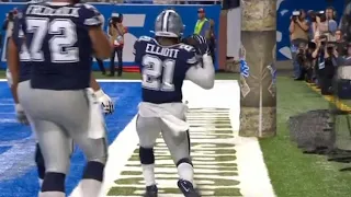 Ezekiel Elliott Funny Celebration After TD Catch | Cowboys vs. Lions | NFL