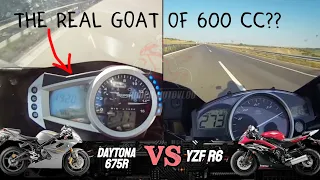 LEGENDS Triumph Daytona 675 (2006) 🆚️ Yamaha YZF  R6 (2014) | Acceleration & Top Speed 🔥