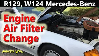 Mercedes Benz (R129, W124) - How to Change the Engine Intake Air Filter