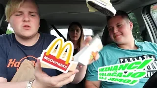 McDonald' s McDrive CHALLENGE!! (neznanci odločajo kaj jemo)