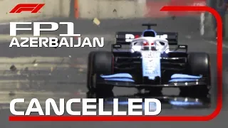 George Russell's Drain Cover Incident Ends FP1 | 2019 Azerbaijan Grand Prix