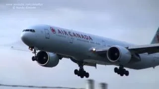 Air Canada B773 howling GE90s landing at YVR