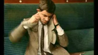 Mr Bean rides the train