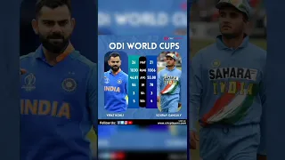 Virat Kohli vs Sourav Ganguly|| ODI World Cup 🏆 #worldcup #viratkohli #souravganguly #shorts #viral