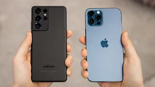 iPhone 12 Pro Max vs Samsung Galaxy S21 Ultra (română)