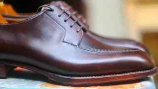 Making HANDMADE bespoke  Derby Shoes with Hand-dyed leather