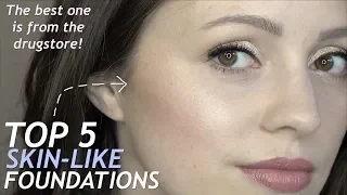 TOP 5 Most SKIN-LIKE Foundations | Drugstore & High End