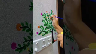 Wall Painting 🌴🎨 Full Video #art