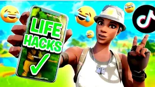 PROBANDO *LIFE HACKS* VIRALES de TIKTOK en Fortnite