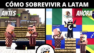 Minecraft pero estoy en latinoamérica #3 (Reto Latam) | Cómo sobrevivir en latinoamérica