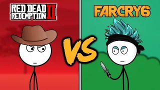 Red Dead Redemption 2 VS Far Cry 6 Gamers (ft. Sapro Gaming)