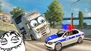 IDIOTS on the road #9 ETS2MP | Funny moments | Crash Compilation