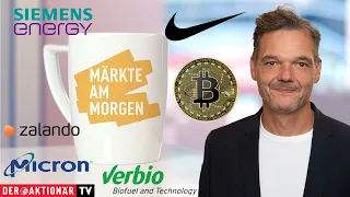 Märkte am Morgen: Bitcoin, Nike, Micron, Siemens Energy, Vonovia, Deutsche Bank, Verbio, Zalando