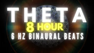 8-Hour Theta Waves Binaural Beat | 100% Pure Theta Frequency