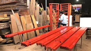 How To Build Single Framed & Wing Window Red Hardwood | Design Ideas Woodworking Projects Furniture