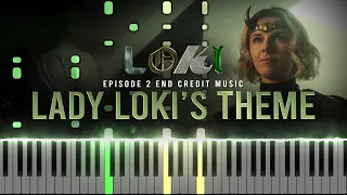 Lady Loki's Theme/Episode 2 End Credits Theme - [Loki Disney Plus] (Synthesia Piano Tutorial)+SHEETS