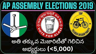 AP Assembly Elections 2019: Winning Candidates with Least Majority from YSRCP, TDP, Janasena Parties