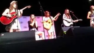 Cimorelli - "Don't think about it" during sound check in San Jose