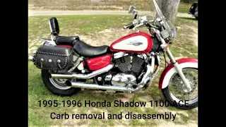 1995-1996 Honda Shadow 1100 ACE Carb removal and disassembly (Part 1)